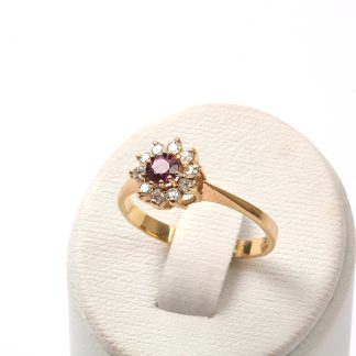 RING MED DIAMANTER TOT.0,20CT W SI ENL GRAVYR, SVENSKA STÄMPLAR, 17,25 MM