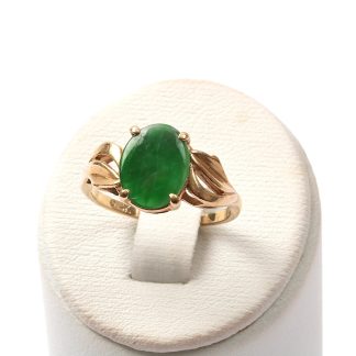 RING MED GRÖN STEN, 16,5MM