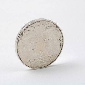 MINNESMYNT CARL XVI GUSTAF OCH DROTTNING SILVIAS VIGSEL 1976, 50KR