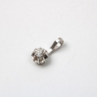 HÄNGE VITGULD MED DIAMANT TILLV. GULDFYND
