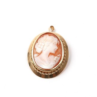 HÄNGE/BROSCH MED CAMÉ, 3 CM, TOTALVIKT