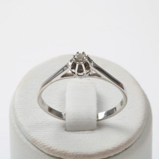 RING VITGULD MED DIAMANT 0,12CT TILLV. GULDFYND, 19 MM