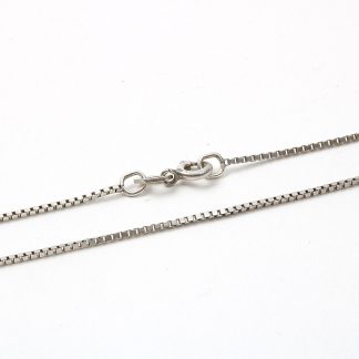 HALSKEDJA VENETIANSK I SILVER, L 50 CM B 1 MM