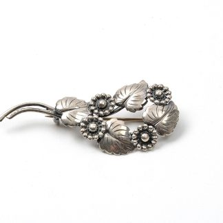 BROSCH I SILVER TILLV. DANMARK, 5 CM