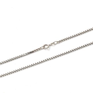 HALSKEDJA VENETIANSK I SILVER, L 72 CM B 1,5 MM