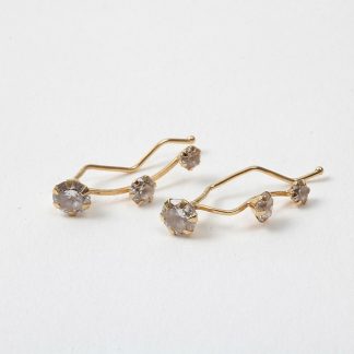 PAR ÖRHÄNGEN MED STENAR, GHA, CA 1,5 CM
