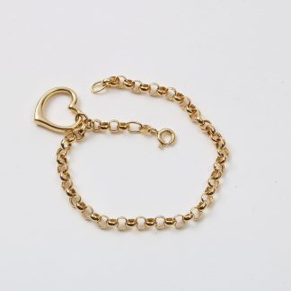 ARMLÄNK ÄRTLÄNK MED HJÄRTA, L 18 CM B 4 MM