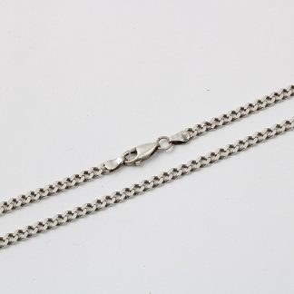 HALSKEDJA PANSAR I SILVER, L 56 CM B 3MM, BRUKSSLITAGE