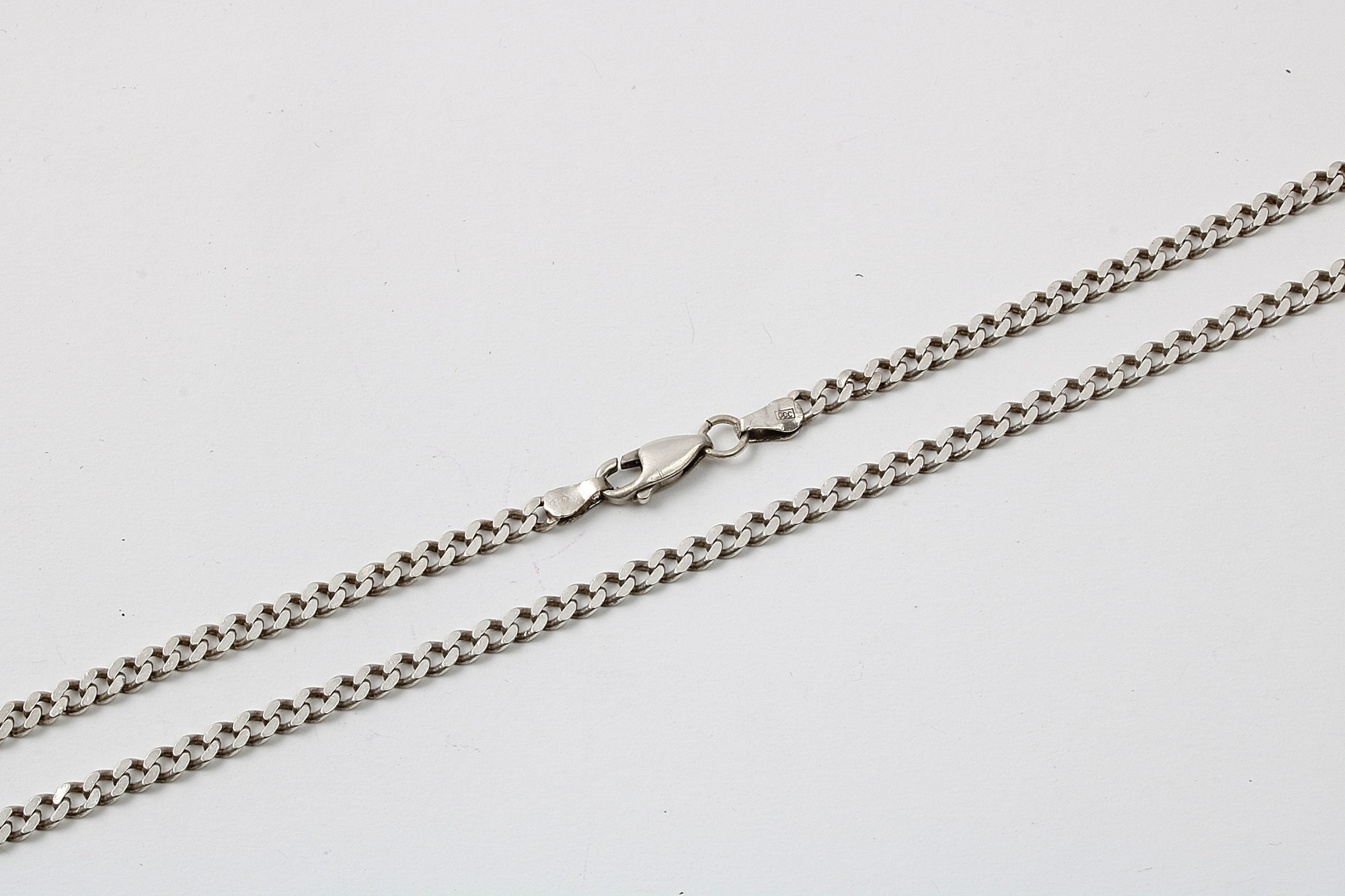 HALSKEDJA PANSAR I SILVER, L 56 CM B 3MM, BRUKSSLITAGE
